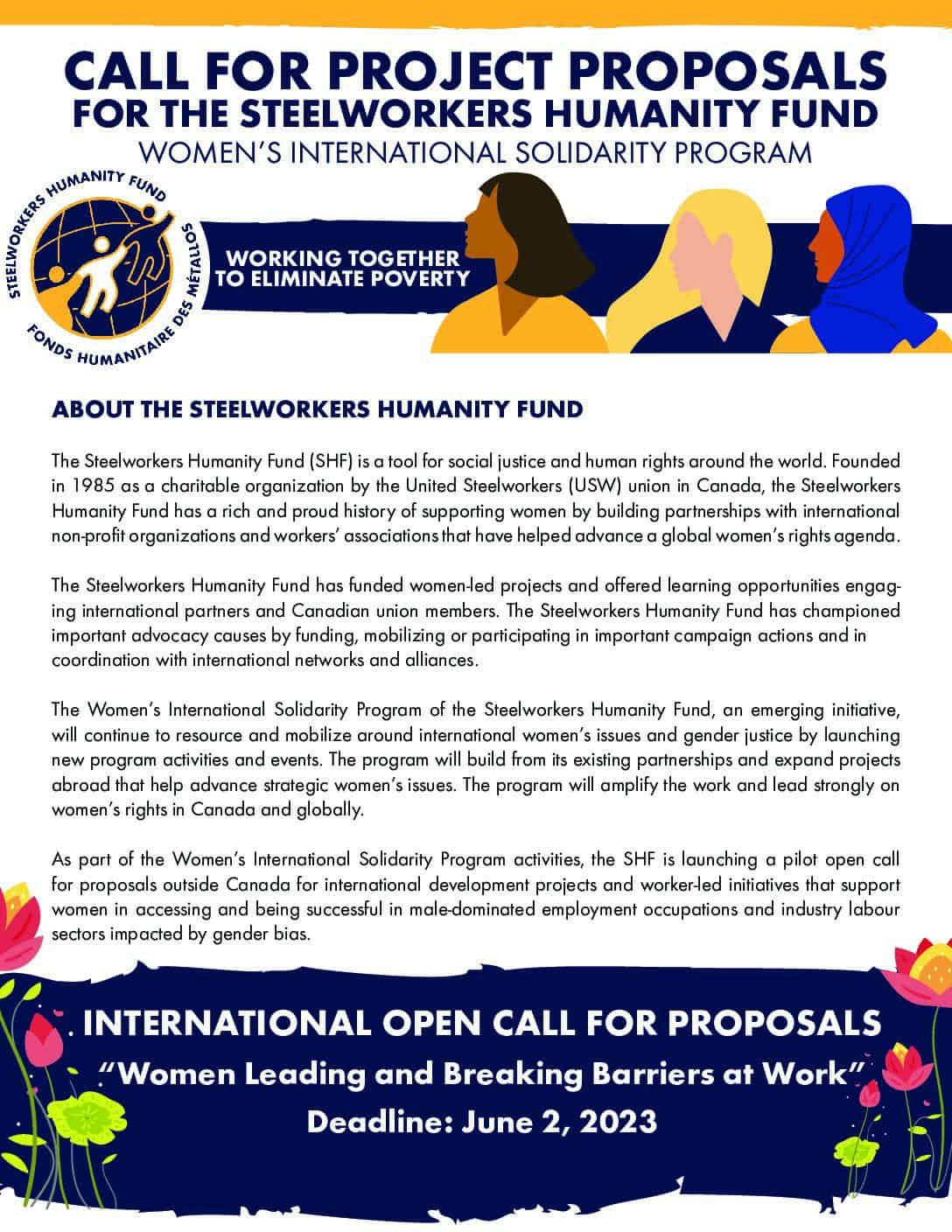 Call for proposals International projects USW Canada